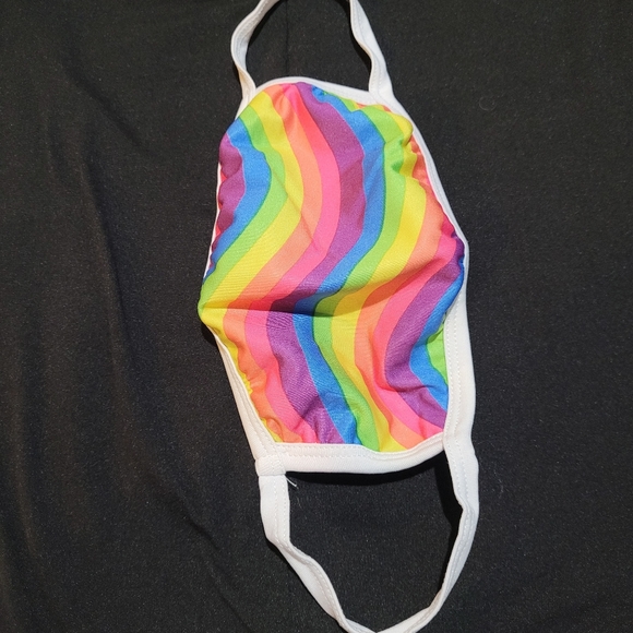 Rainbow Adult Size Face Mask Graphic Design Soft Lined Teen Protection Virus - Picture 4 of 13